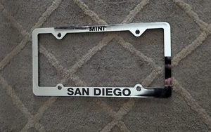 NUEVO Mini San Diego California Cooper Plástico Cromo Distribuidor Marco de Placa - Imagen 1 de 2
