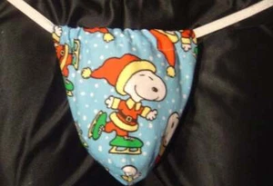 Cappello uomo SNOOPY PATTINAGGIO SU GHIACCIO Natale Babbo Natale perizoma perizoma intimo uomo - Foto 1 di 1