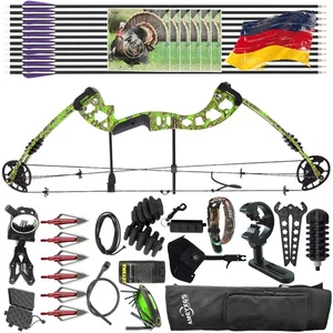Compoundbogen Pfeile Kit 30-55lbs Einstellbar Bogenschießen Erwachsene Jagdbogen - Bild 1 von 16