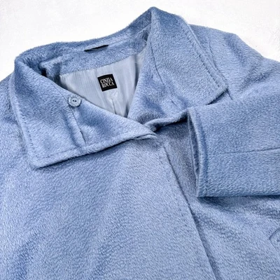CINZIA ROCCA Women's 14 Baby Blue Alpaca Wool Blend Coat Jacket Made in Italy - Image 1 of 4