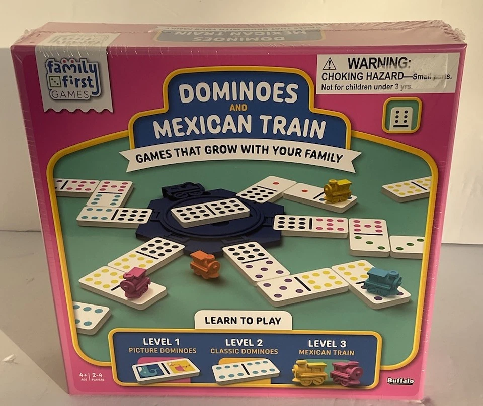 Dominoes & Mexican Train Game Family First Games Kid Friendly Age 4