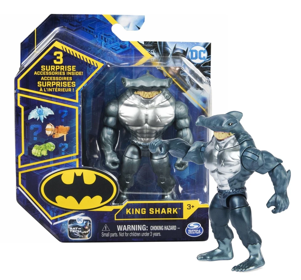 Figura de acción The Caped Crusader King Shark 4" +3 accesorios sorpresa sin usar, en caja Foto 1 de 1
