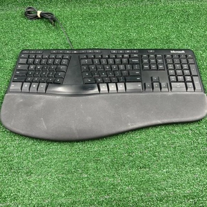 Microsoft Ergonomic Keyboard 1878 Wired USB 2.0 Black Tested - Picture 1 of 9