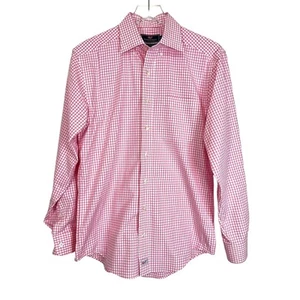 Vineyard Vines klassische Passform Murray rosa kariertes Button-Down-Hemd Herren Größe Small - Bild 1 von 6