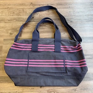 Bolso de Mano de Lona Lands End De Colección - Bolso de Playa de Viaje - Azul Marino Púrpura Rayas - XL - Imagen 1 de 7