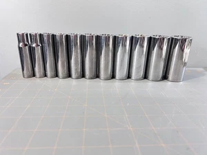 Craftsman 1/2” Drive 12-Point Standard SAE 11 Piece Deep Socket Set 47521 47533 - Bild 1 von 14