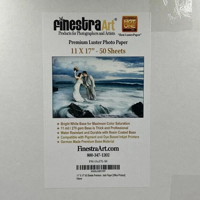 Finestra Art 11 x 17 Premium Luster Photo Paper 50 Sheets 11 mil/270 gsm NEW - Image 1 of 4