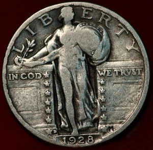 1928-D Denver Mint Silver Standing Liberty Quarter - Picture 1 of 2