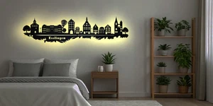 Baden-Württemberg  Wandbild Holz Skyline Esslingen am Neckar Schild Deko Bilder - Bild 1 von 8