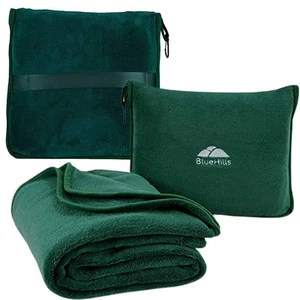 Premium Soft Travel Blanket Pillow Airplane Flight Blanket Throw in Soft Bag ... - Picture 1 of 8