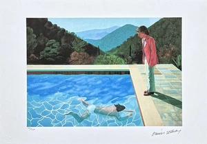 DAVID HOCKNEY - Portrait of an Artist Pool with Two Figures II - signed, 97/500 - Picture 1 of 4