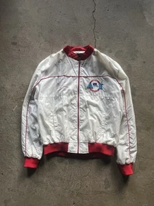 Vintage Nylon Satin Jacket Aurora 2 GE Americom Astro Space ALASCOM Orbit Launch - Picture 1 of 6