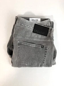 Pacsun Jeans Herren gestapelt skinny Farbspritzer grau Etikett 32 x 30 Maße 34 x 31,5 - Bild 1 von 13