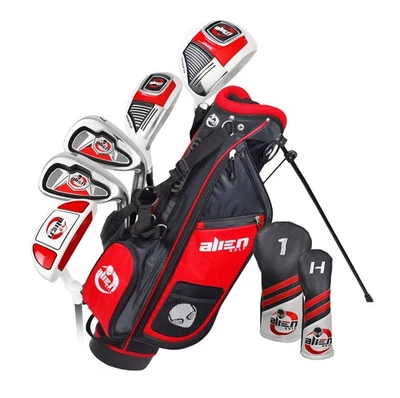 Nuevo juego de 8 piezas Alien Golf Junior con bolsa (edades 9-12) rojo/negro Foto 1 de 4