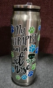 Spoontiques 20912 Therapist Has a Wet Nose Stainless Steel Can, 12 ounces Silver - Picture 1 of 10