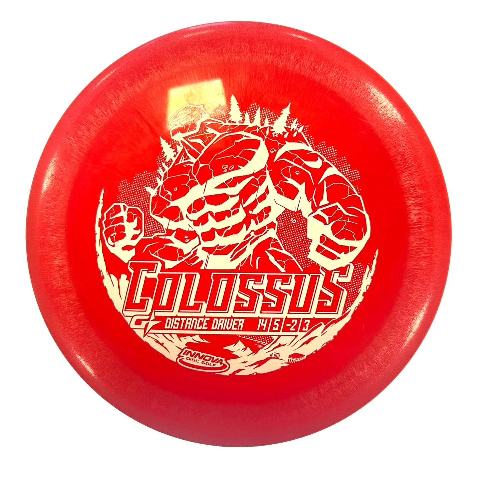DISC GOLF INNOVA GSTAR COLOSSUS LONG DISTANCE DRIVER 161g RED W/ WHITE FOIL - Image 1 of 1