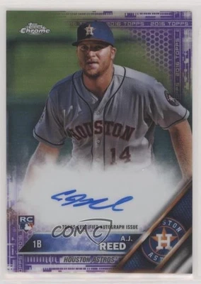 2016 Topps Chrome Rookie Auto Purple Refractor /250 AJ Reed #RA-AJR Auto RC - Image 1 of 2
