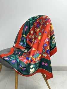 Gucci Floral Silk Scarf vintage made in Italy 90x90 - Picture 1 of 13