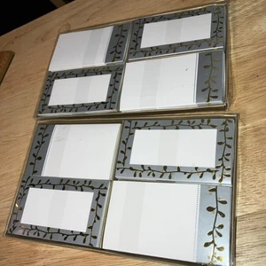 Weltmarkt Edel Papier Tischkarten 24er Set Winter Tischlandschaft Silber Gold Neu in Verpackung - Bild 1 von 5
