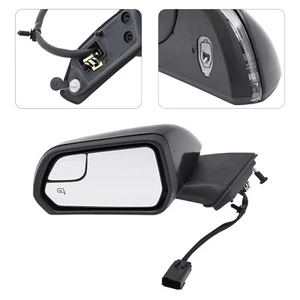 FOR 2015 16 17 18 19 2020 FORD MUSTANG LEFT SIDE BLACK MIRROR, ABS&GLASS MIRROR - Bild 1 von 13