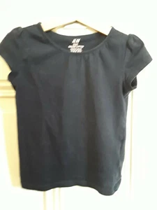Shirt,T-Shirt,Oberteil,blau,dunkelblau,98,104,3,4,süße Ärmel,H& M,Kurzarm,Bio! - Bild 1 von 4