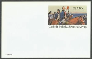 US #UX79 Unused 1979 Polish Gen. Casimir Pulaski Savannah Revolution - Picture 1 of 1