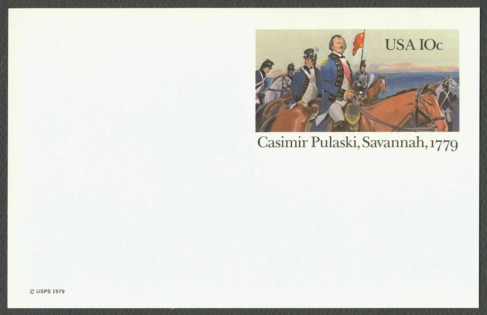 US #UX79 Unused 1979 Polish Gen. Casimir Pulaski Savannah Revolution - Image 1 of 1