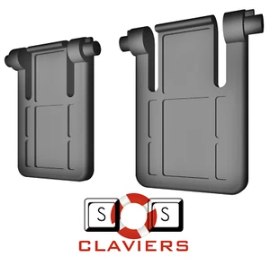 Pieds de remplacement pour clavier Logitech K330 / MK330 / MK330r - Photo 1/4