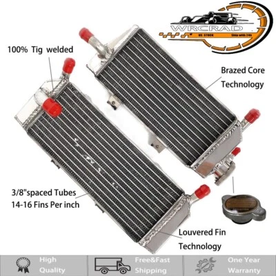 Radiador Fit 2005-2016 2006 2007 2008 2009 2010 2011 12 Honda CRF450X CRF 450 X Foto 1 de 4