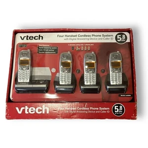 Vtech vier Mobilteile MI6896 schnurloses digitales 5,8 GHz Haustelefon mit Anrufbeantworter/ID NEU! - Bild 1 von 15