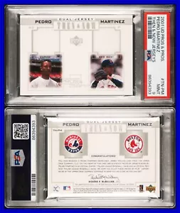 PSA 9 2001 Upper Deck Pros and Prospects Then and Now Jersey Pedro Martinez POP3 - Picture 1 of 1