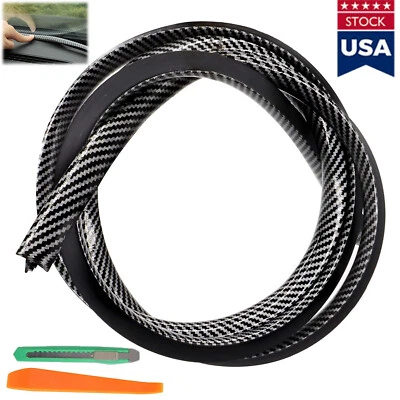 Tiras de protección de sellado de tablero automotriz de fibra de carbono y ventana impermeable Foto 1 de 4