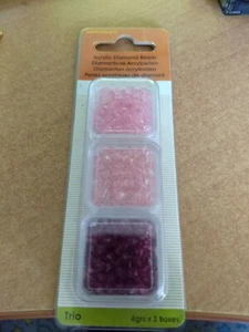 3 BOXES WITH 4 MM DIAMOND SHAPE ACRYLIC 4GSM.PER BOX (E) - Picture 1 of 2