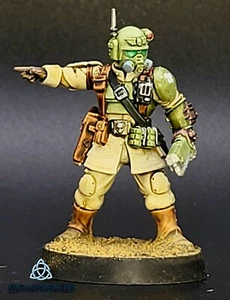 Bemalte Cadian Shock Troops Guardsmen mit Kettenschwert Astra Militarum WH40K - Bild 1 von 6