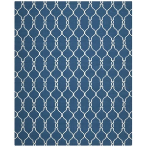 SAFAVIEH Dhurries DHU415A Handwoven Dark Blue Rug - Picture 1 of 19