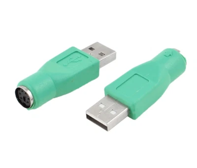 USB-A MALE TO PS2 FEMALE ADAPTER  USB TO PS2 Computer Mouse Keyboard Septal - Image 1 of 4