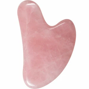Natürlicher Rosenquarz Gua Sha Rosa Jade Körper Guasha Board Gesichtsmassage Werkzeug Hals - Bild 1 von 5