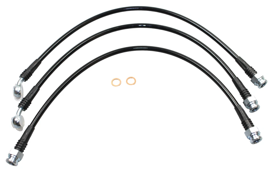 Suzuki SJ / Samurai Stainless Steel Extended Braided Brake Hoses FEMALE Ends - Image 1 of 1