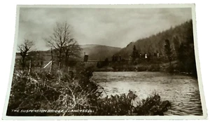 VINTAGE REAL PHOTO POSTCARD, SUSPENSION BRIDGE, LLANDYSSUL, CEREDIGIAN, WALES - Picture 1 of 1
