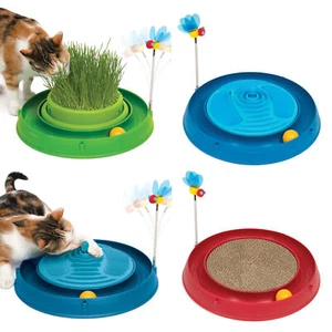 Katzen Interaktives Spielzeug Catit Play Circuit Ball Spielzeug Kratzpad Katzenminze Gras Kits - Bild 1 von 10
