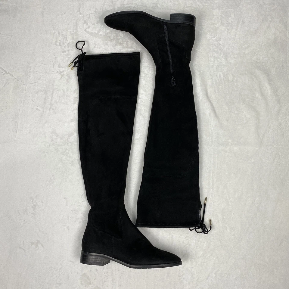 Ivanka Trump Larell Black Suede Over The Knee Boots Size US 6 Regular - Image 1 of 4