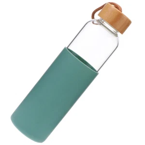 Glas Wasser Trinkflasche Mehrwegflaschen Kaffeetasse Becher mit Deckel - Bild 1 von 12