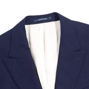 Herren 40 R Reda Marineblau Super 110'S Wolle Arbeit Manschetten Blazer Sport Mantel - Bild 1 von 20