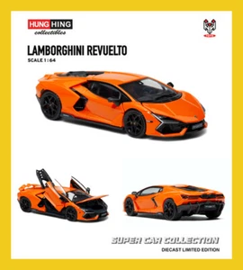 MAY 2025 HH HUNG HING Toys 1/64 LAMBORGHINI REVUELTO SUPER CAR ORANGE - Picture 1 of 13