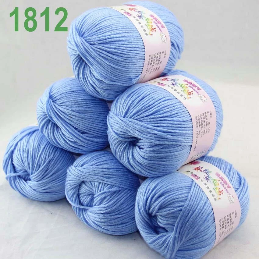 Sale 6Skeinsx50gr DK Baby Cashmere Silk Wool Hand Knitting Scarf Crochet Yarn  - Image 1 of 4