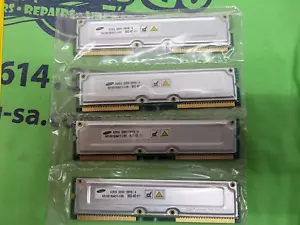 LOT OF 4 Samsung 4 x 128MB (512MB) RDRAM RIMM Memory - MR16R1624AF0-CM8 - Picture 1 of 1