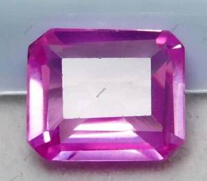 AAA+ NATÜRLICHER rosa SAPHIR Smaragd Form 6,00 ct ZERTIFIZIERT seltener loser Edelstein - Bild 1 von 11
