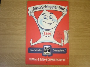 Esso Schlepper Uhr, Reklameschild, Esso Männchen, Unimog und Schlepper Fan´s - Bild 1 von 10