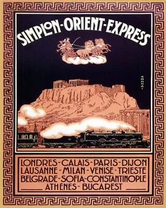3729. Póster de tren Simplon Orient Express. Arte decorativo. Diseño interior del hogar - Imagen 1 de 1
