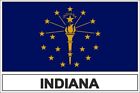 Sticker Usa Flag Indiana